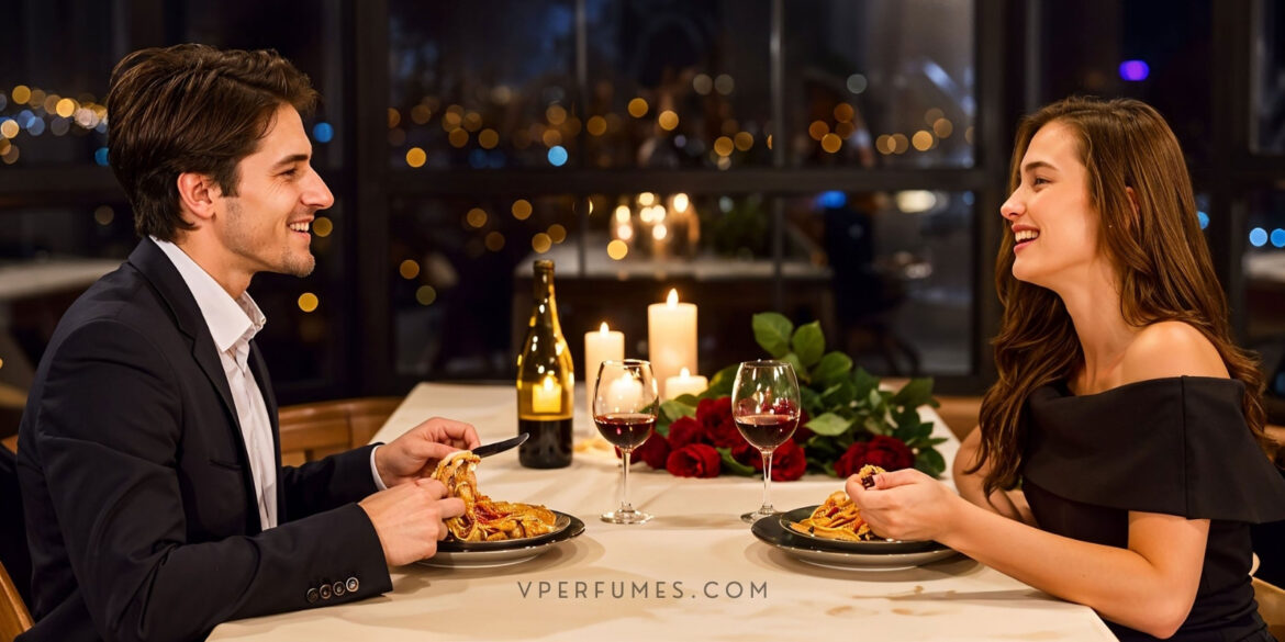 An image of a couple during their date night