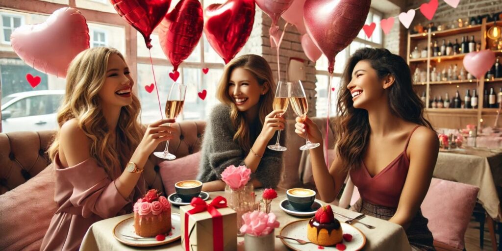 galentines celebration group of girls vBlog