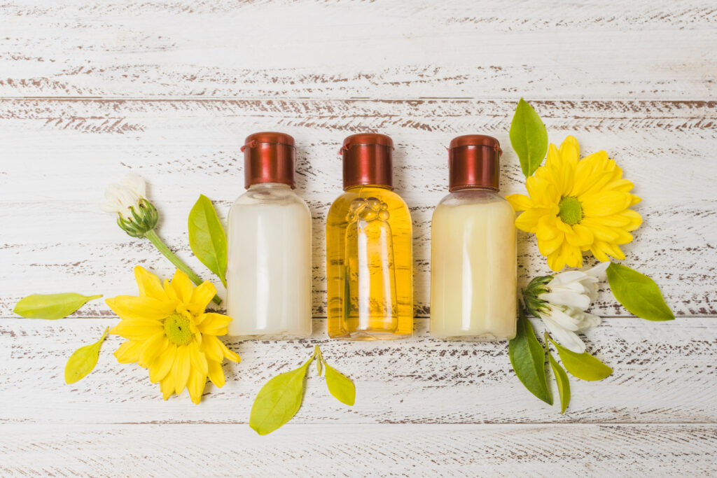 An image of different perfume oils in small bottles