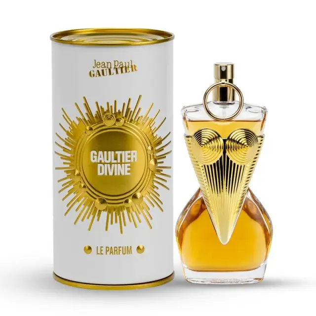 An image of JPG divine le parfum for women in golden color