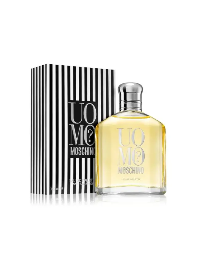 An image of Moschino uomo perfume with its box