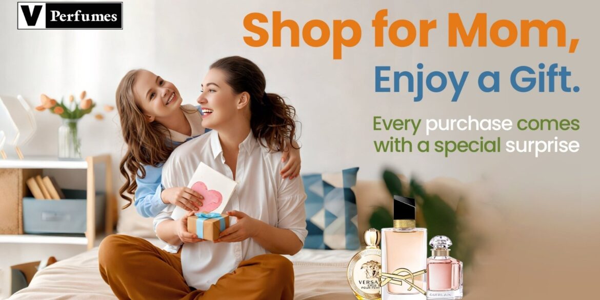 A creative illustration of mothers day sale in V Perfumes