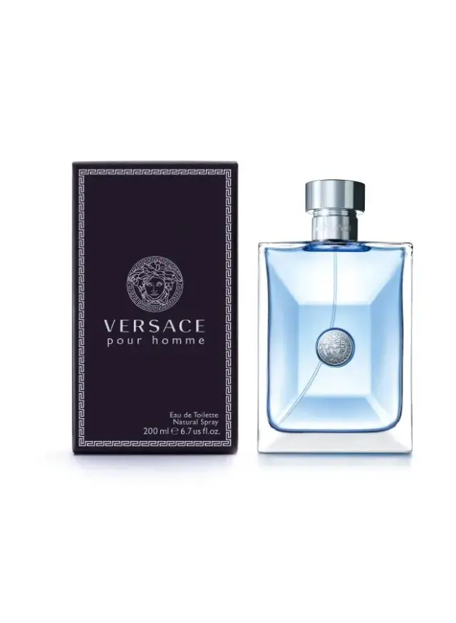 An image of Versace pour homme perfume with its box.