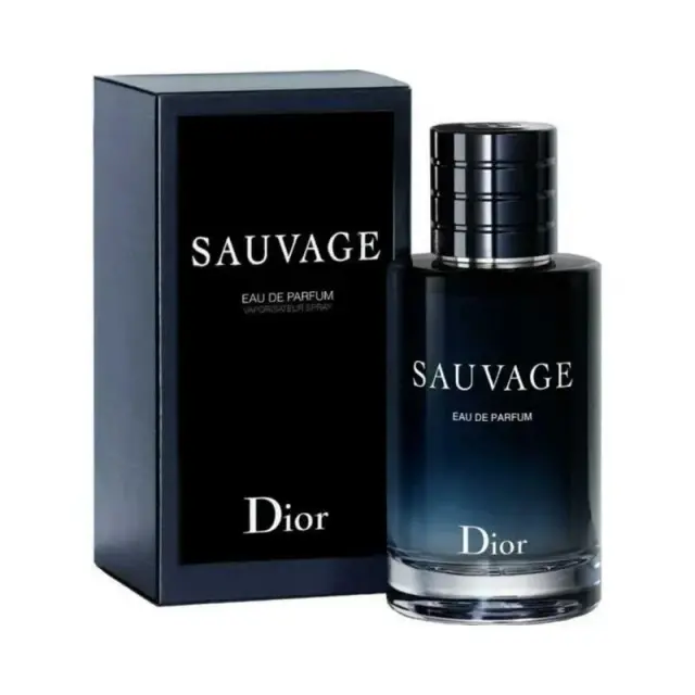 An image of Dior Sauvage EDP for men with its box.