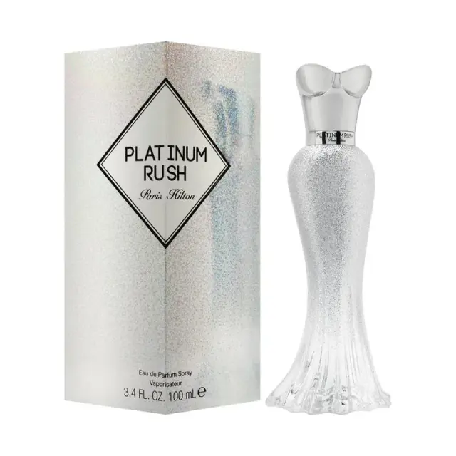 Your Quick Guide to Finding the Best Paris Hilton Perfume 22 An image of Paris Hilton platinum rush perfume with its box.