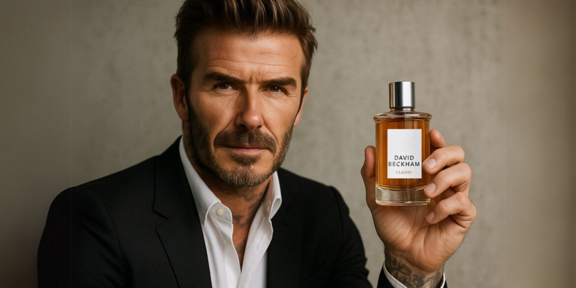 best-david-beckham-perfumes A creative illustration of David Beckham with his brand perfume