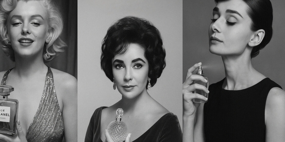 A creative illustration of 3 celebroties that started the idea of Perfume marketing and endorsement