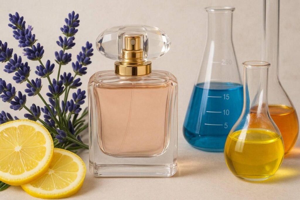 Natural vs Synthetic Ingredients: What’s in your perfume? 18 A creative illustration of different ingredients of perfumes
