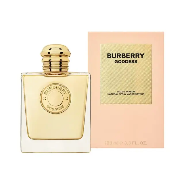 An image of Burberry goddess EDP for women with its box