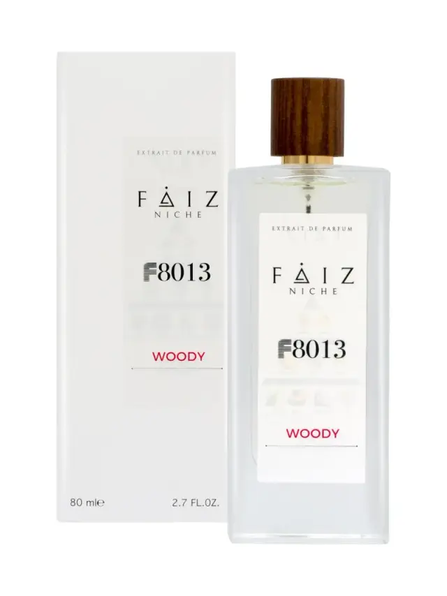 Aldehyde Perfumes are Back and Better than Ever 21 Faiz Niche Woody F8013 Extrait De Parfum with its box
