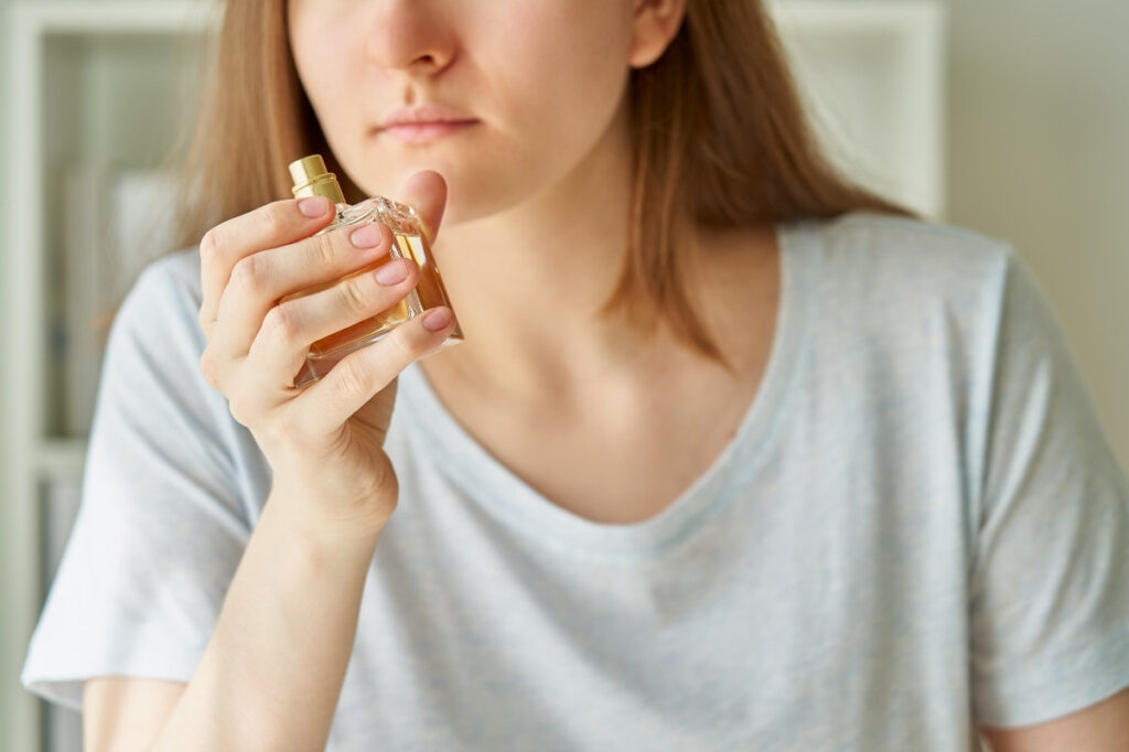 Fragrance in Skincare - Should you be Concerned? 21 An image of a woman worried about perfumes