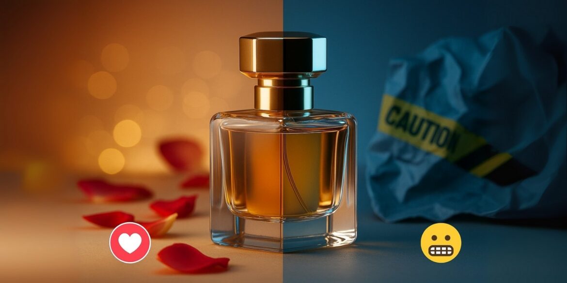 Isang malikhaing paglalarawan ng isang pabango na may dalawang opinyon tungkol dito