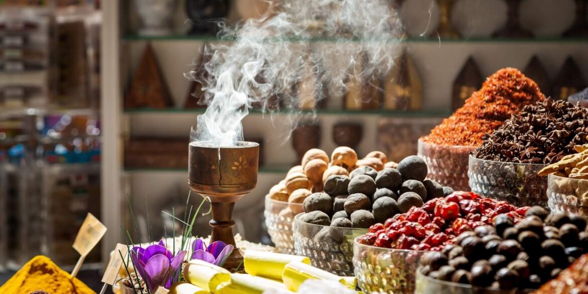 An image of bukhoor burning