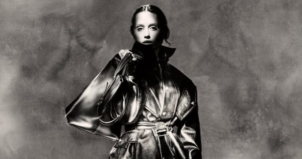 An image of Miley Cyrus for an ad shoot for Maison Margiela