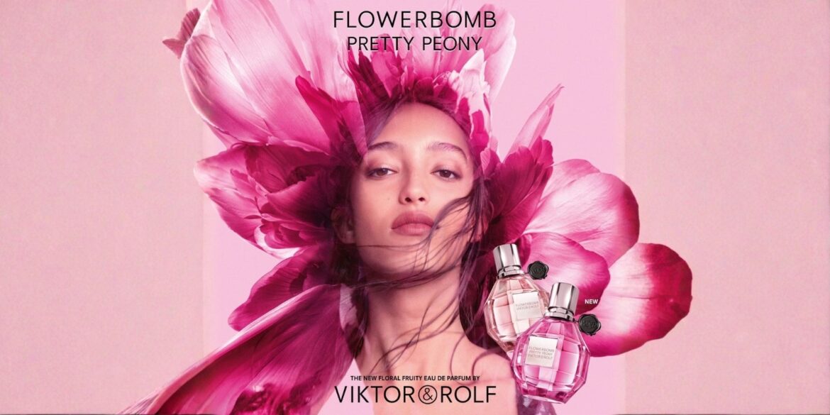 An image of Viktor & Rolf flower bomb pretty peony perfume