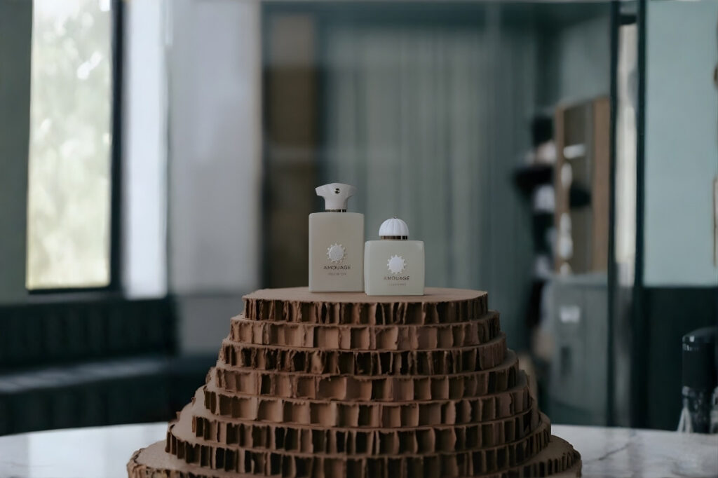 Ayn Dawkah: A Testament to Oman's Frankincense Tradition 18 An image of Amouage perfumes placed over a podium