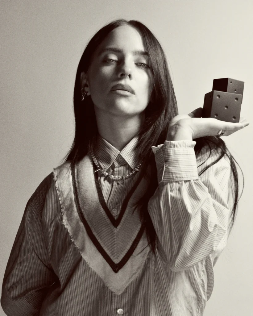 An image of Billie eilish with her Turn 2 perfume