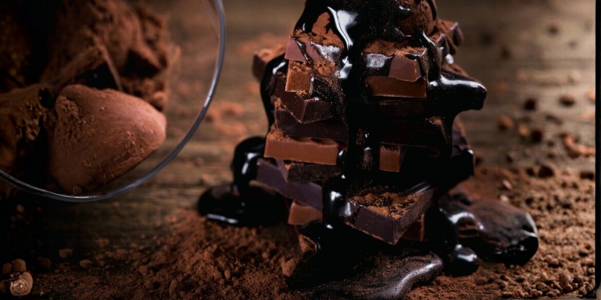 An image of chocolate chips and bars