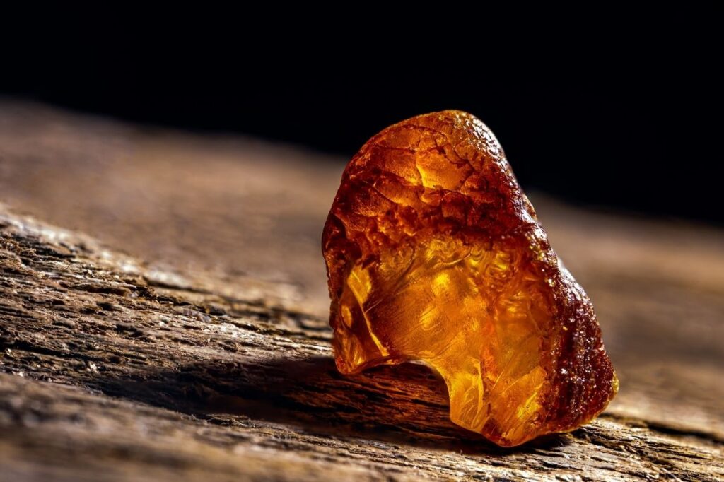 An image of a natural piece of amber
