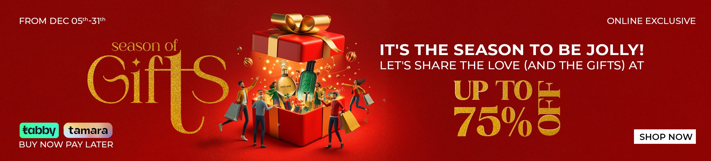 A creative illustration of season of gifts banner