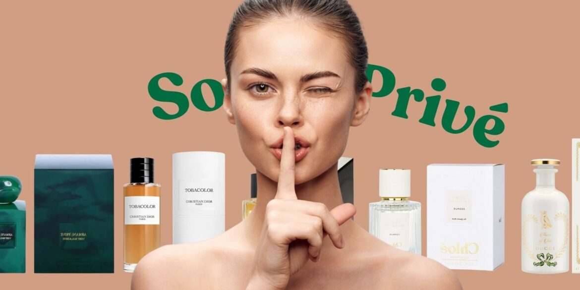 A creative illustration of Armani prive perfumes