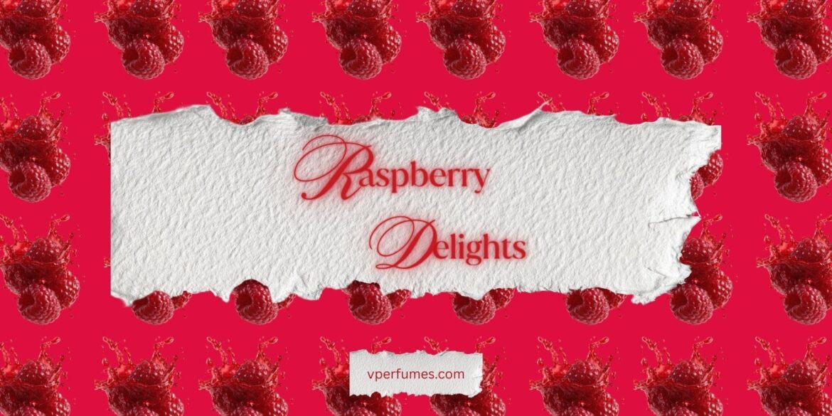 A creative illustration of raspberry notes iin perfumes