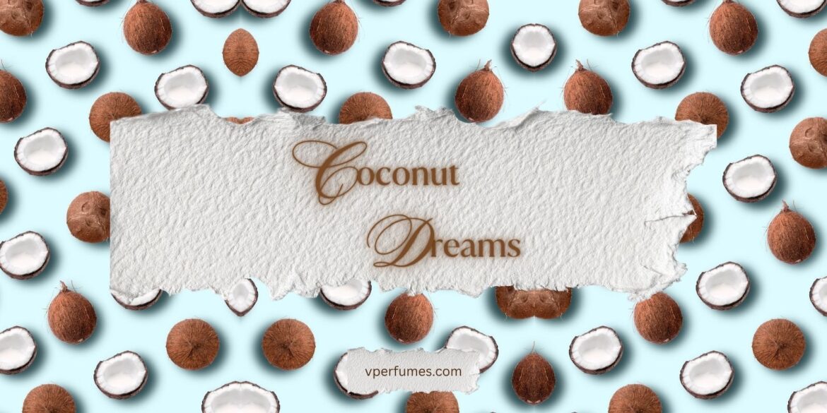 A creative illustration of coconut perfumes