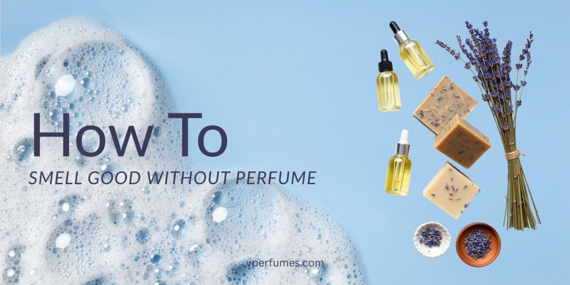 رسم توضيحي إبداعي للعطور وبعض المكونات التي يمكن أن تساعد في منع الروائح الكريهة