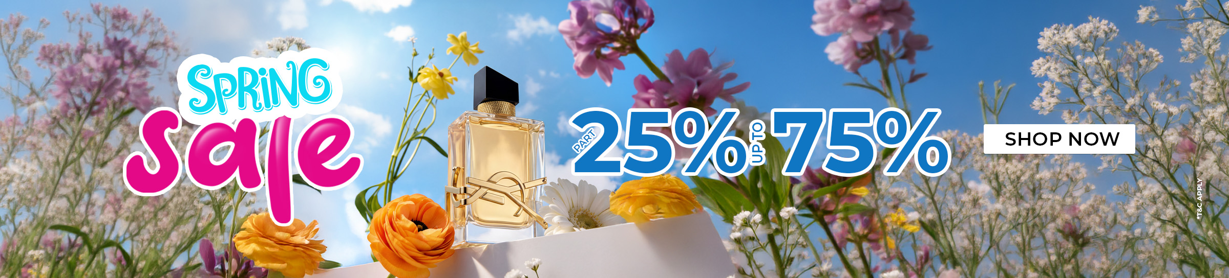 A creative illustration of spring sale in V Perfumes