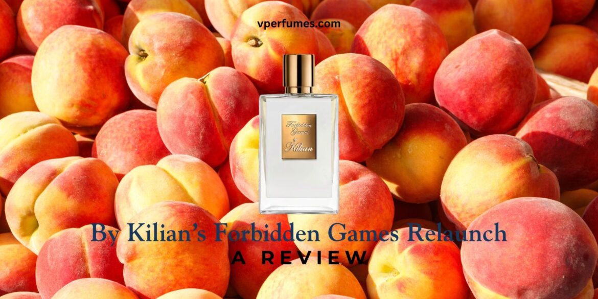 An image of Kilian forbidden games perfume above apples