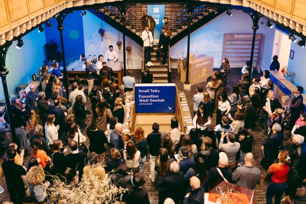 An image of the top view during the Paris perfume week organized by Nez