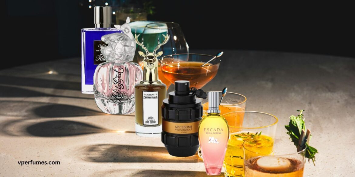 An image of some of the perfumes that has boozy notes