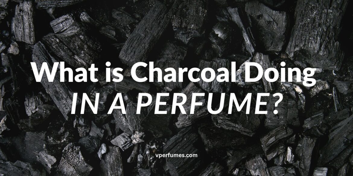 A creative illustration of charcoal in perfumes