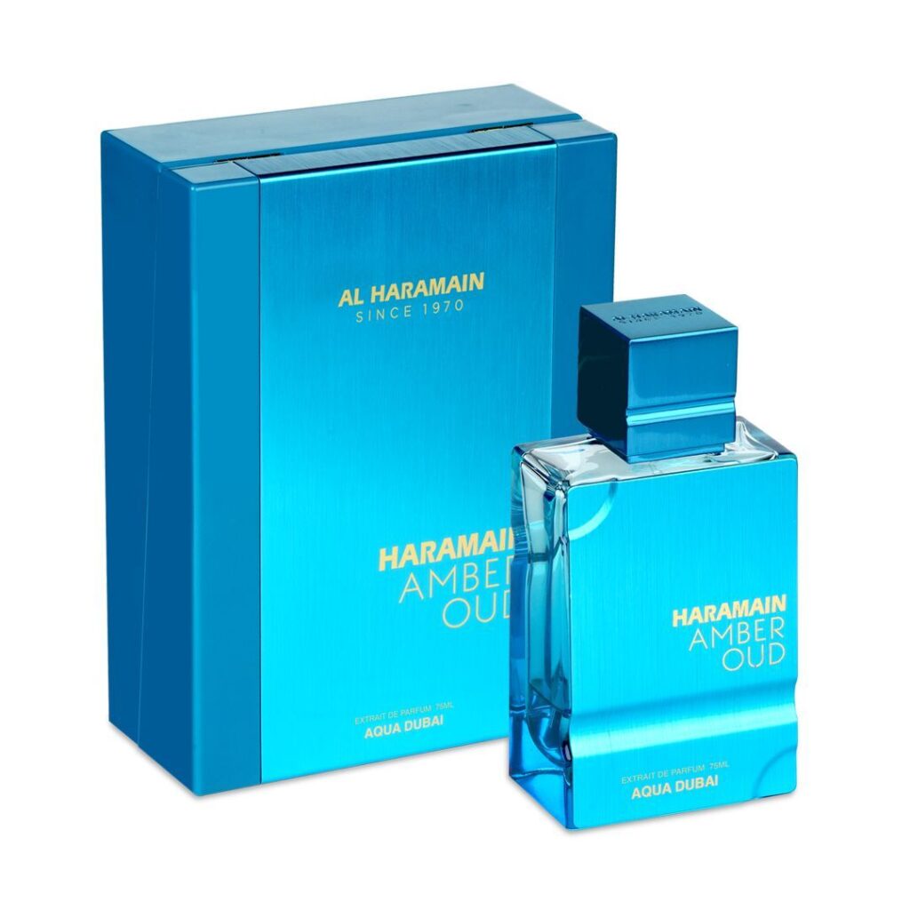 An image of Al Haramain Amber Oud Aqua Dubai extrait de parfum