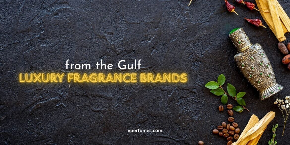 A creative illustration of luxury perfumes from the gulf.
