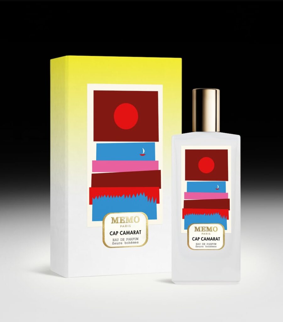 Memo Paris Cap Camarat x Olimpia Zagnoli: A Fragrance Inspired by the French Riviera 21 AN image of Memo paris cap camarat perfume and its box