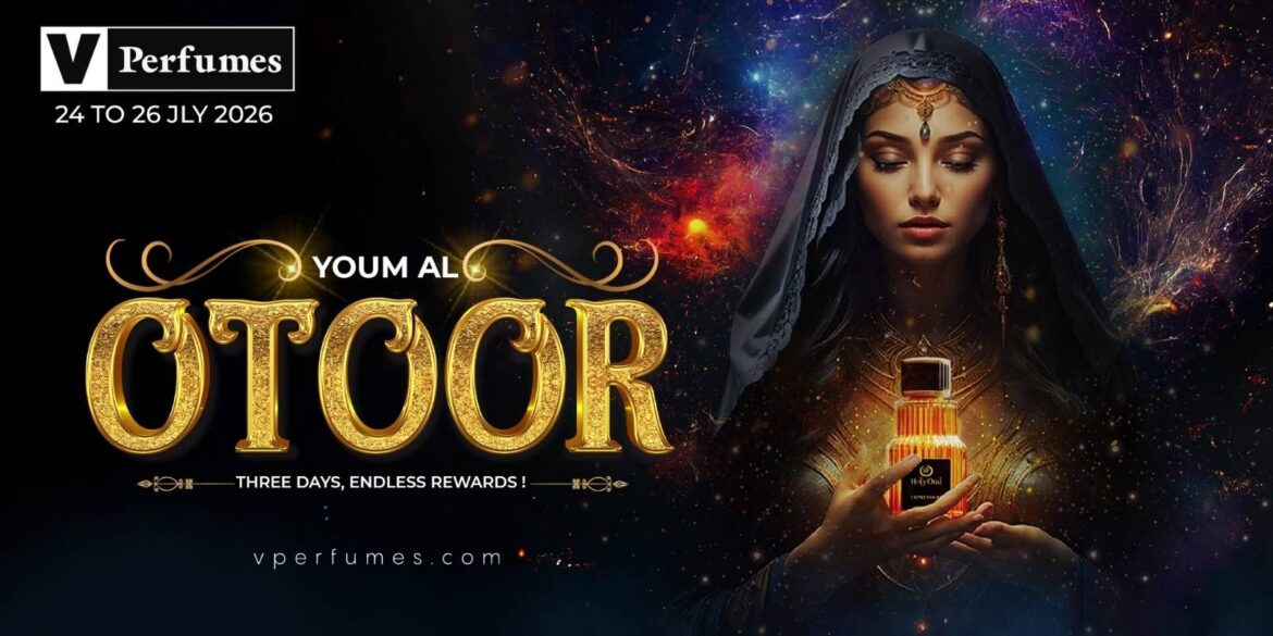A creative illustration of youm al otoor campaign in V Perfumes